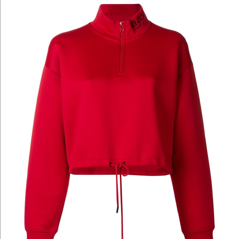 KENZO cropped logo sweater red S